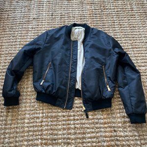 Zara Black Bomber Jacket
